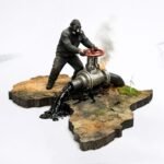 Offshore oil platform in African waters at sunset, with a gas flare burning and supply ships nearby, symbolising Africa’s expanding oil and gas production amid climate concerns.