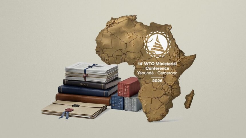 African trade and climate negotiators speaking during a side event at the WTO ministerial in Yaounde, discussing critical minerals and green trade rules