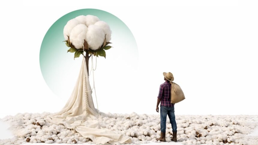 West Africa cotton bales at Cotonou port where Cotton-4 countries attempt shift from raw fiber exports to textile manufacturing value chains through WTO Partnership for Cotton initiative