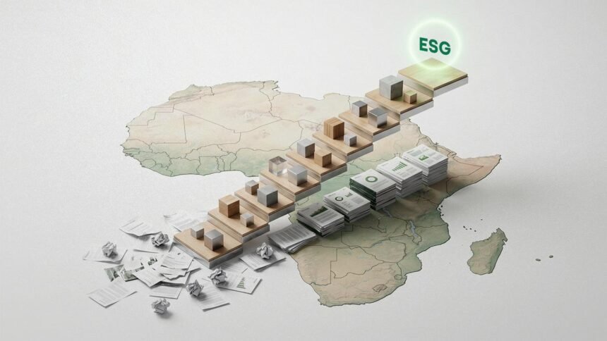 Illustration of global ESG and SDG frameworks flowing into local community projects, symbolizing STEP’s role in turning international sustainability standards into on‑the‑ground action.