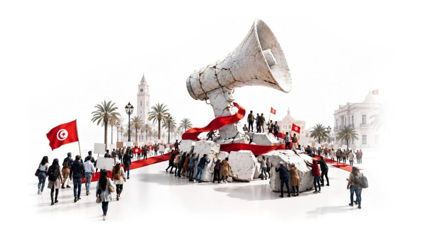 Habib Bourguiba Avenue Fills Up: Tunisia's Labor Union Puts Saied's Divided Critics in One March