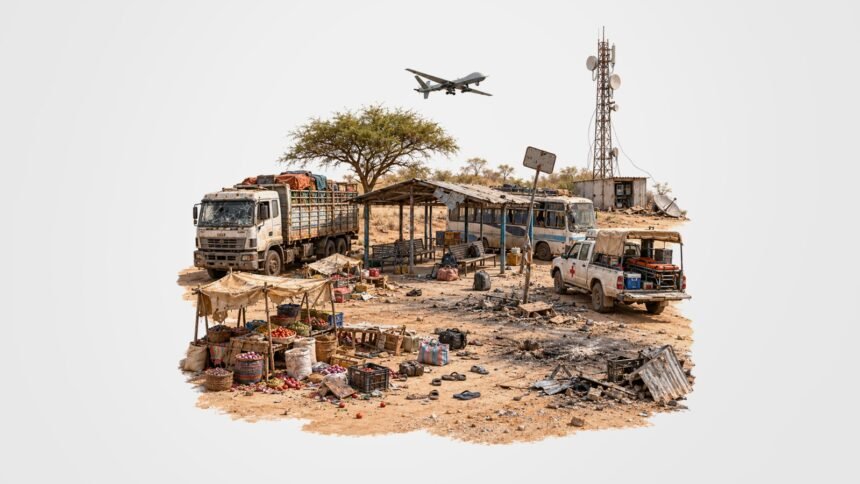 Two Strikes, Ten Minutes Apart: A Drone Attack on al-Dibab's Truck Stop Leaves 80 Dead in West Kordofan